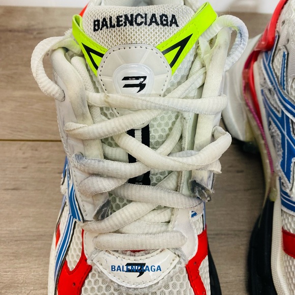 Use men BALENCIAGA Runner Multicolor Low Top Sneakers size 8 no box - Picture 8 of 16
